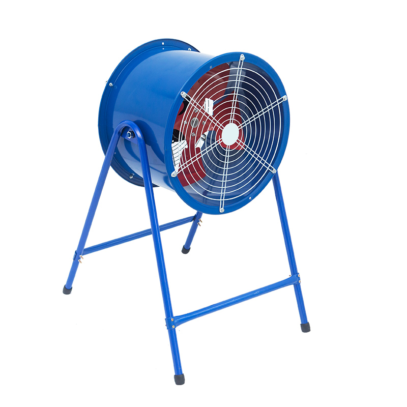 Khung hình dọc khí nén màu xanh của quạt công nghiệp dòng chảy, quạt xả mạnh vị trí công suất cao